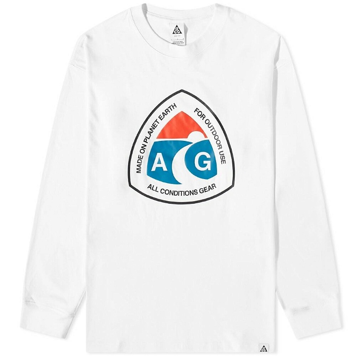 Photo: Nike Men's ACG Long Sleeve Outdoor Sign T-Shirt in White