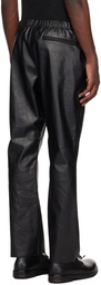 N.Hoolywood Black Faux-Leather Pants