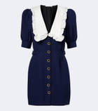 Alessandra Rich Belted silk jacquard midi dress