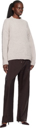 Lauren Manoogian Purple Handknit Crewneck Sweater