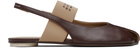 MM6 Maison Margiela Brown Anatomic Numeric Slingback Sandals