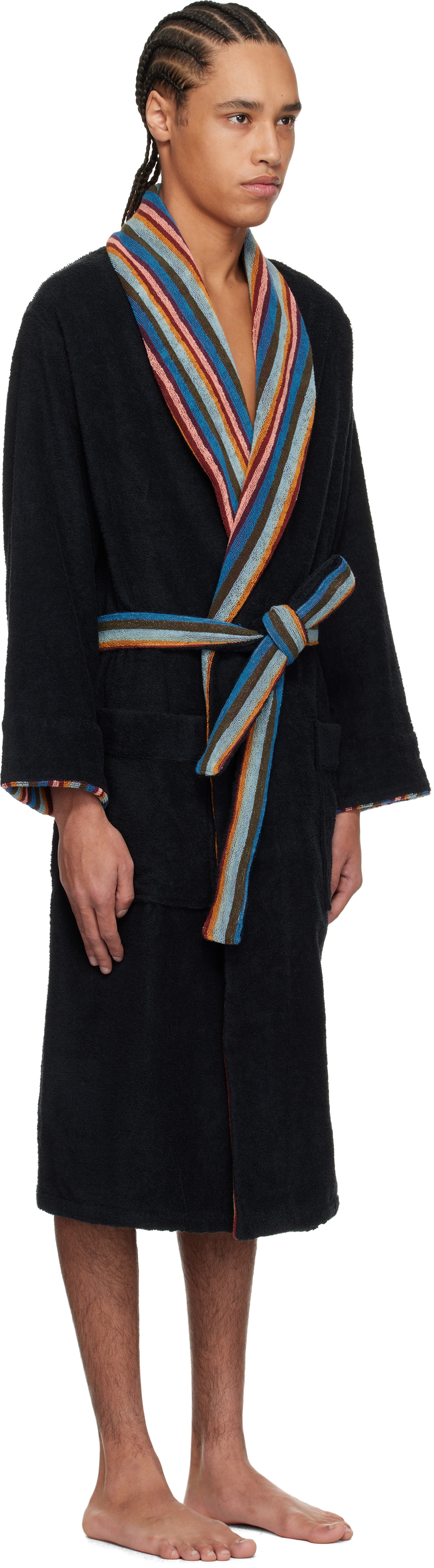 Paul Smith Black Artist Stripe Robe
