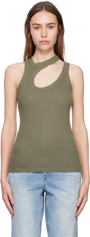 Photo: COTTON CITIZEN Taupe Verona Cut Out Tank Top