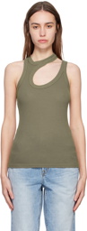 COTTON CITIZEN Taupe Verona Cut Out Tank Top