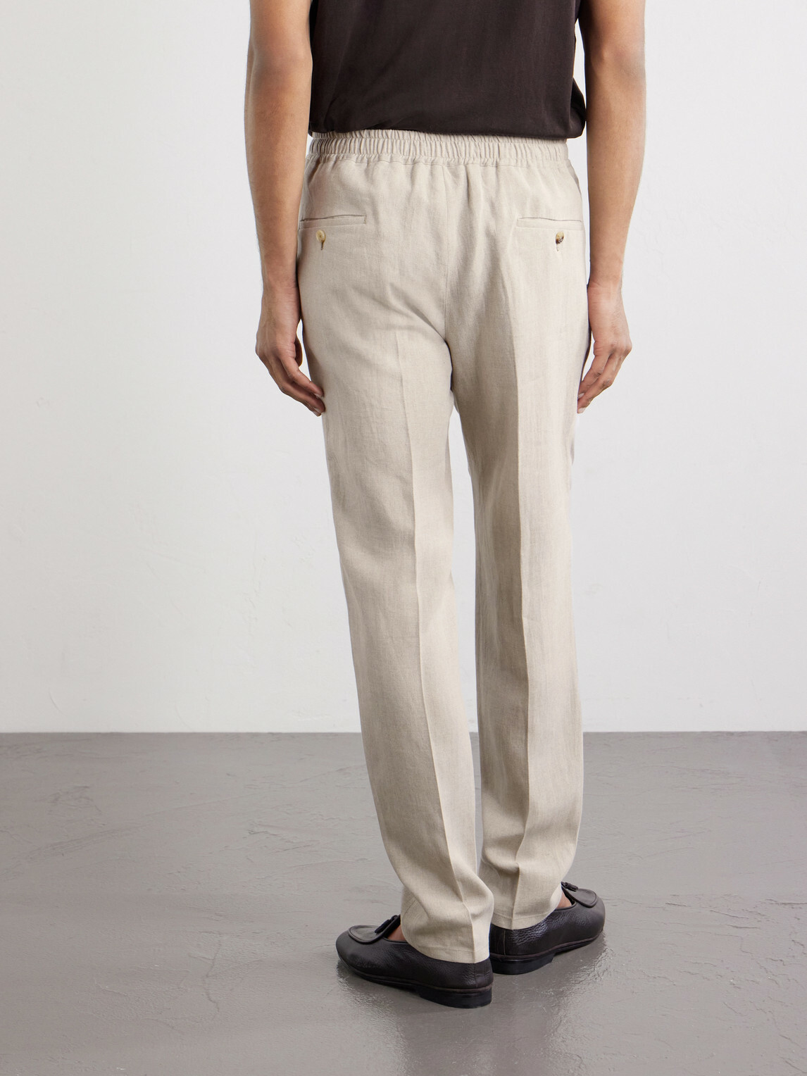 De Petrillo - Straight-Leg Pleated Linen Suit Trousers - Neutrals