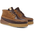 visvim - Canoe Moc II Cross-Grain Leather and Suede Boots - Brown