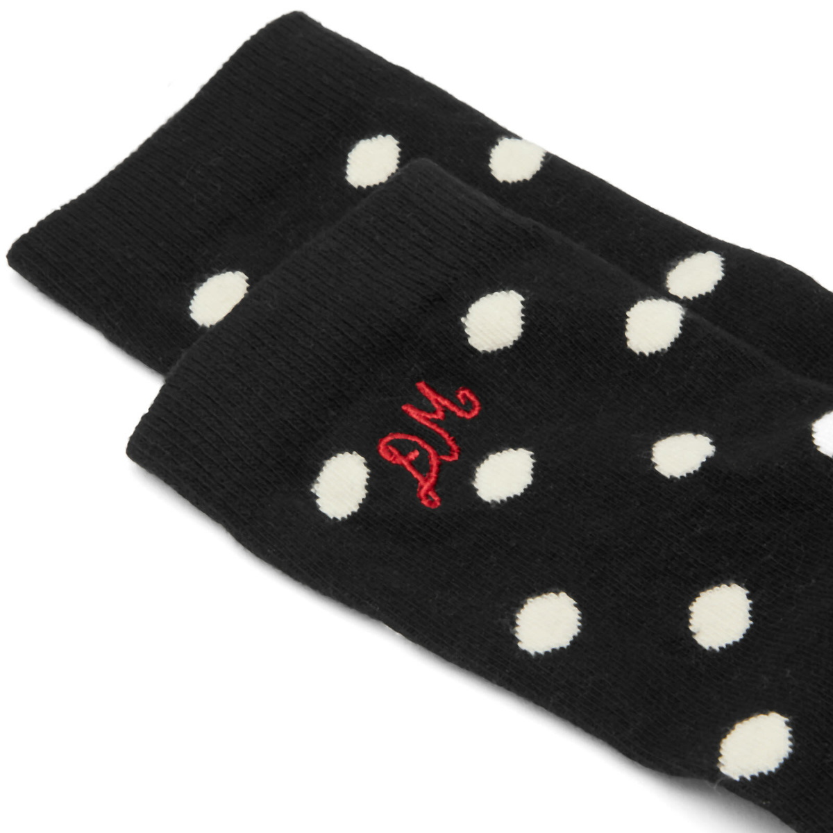 Damson Madder Women's Knee High Polka Dot Socks in Black 