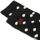 Damson Madder Women's Knee High Polka Dot Socks in Black 