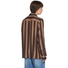 Our Legacy Brown Striped Heusen Shirt