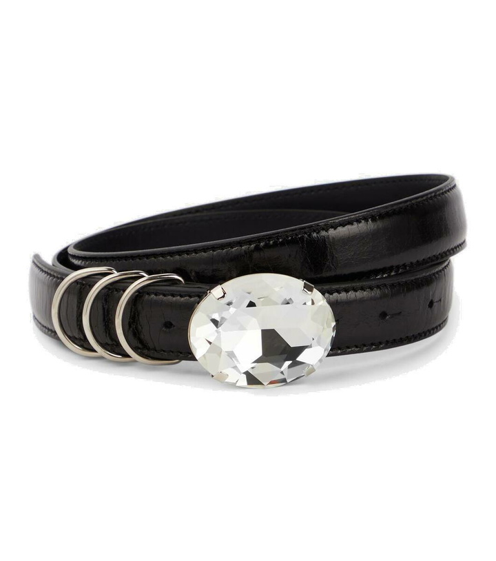 Photo: Alessandra Rich Embellished leather belt