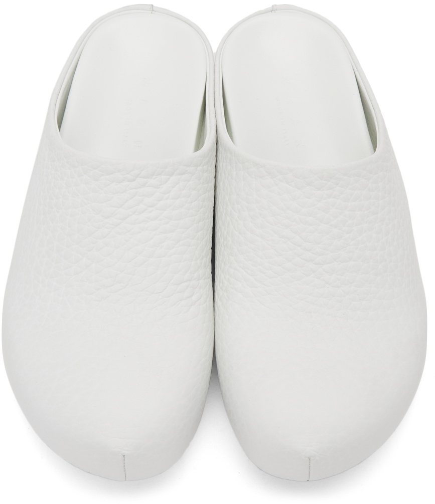 Marni White Fussbett Sabot Slides