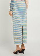 Zimmermann Rebellion Striped Knit Midi Skirt Multicoloured 1