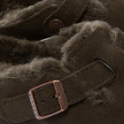 Birkenstock Boston Fur in Mocha Suede