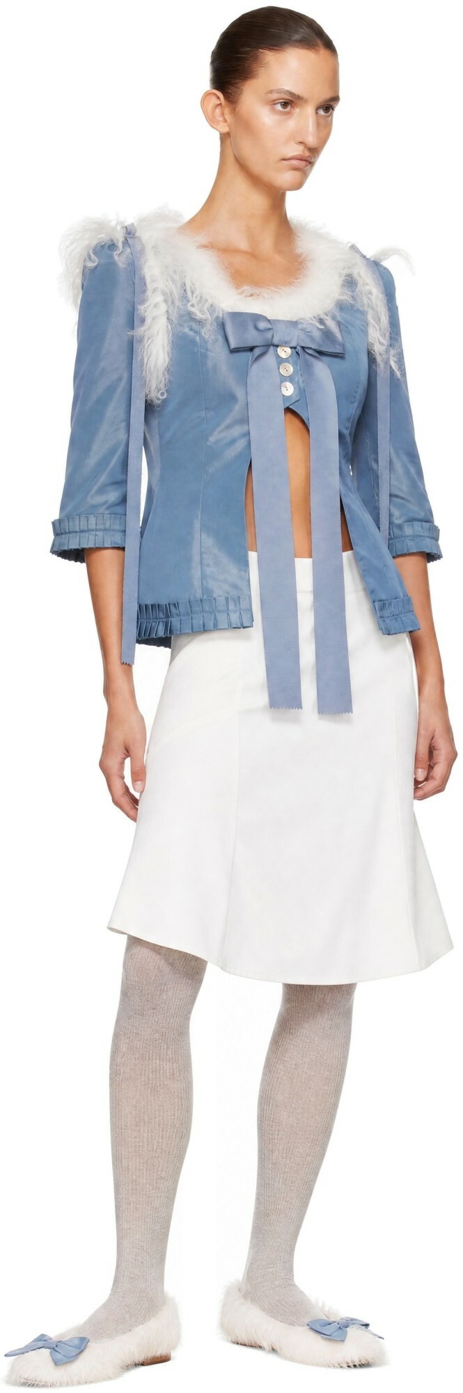 Sandy Liang Blue Josie Blouse