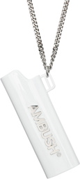 AMBUSH White Logo Lighter Case Necklace