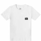C.P. Company Undersixteen Women's Small Logo Tee in Gauze White