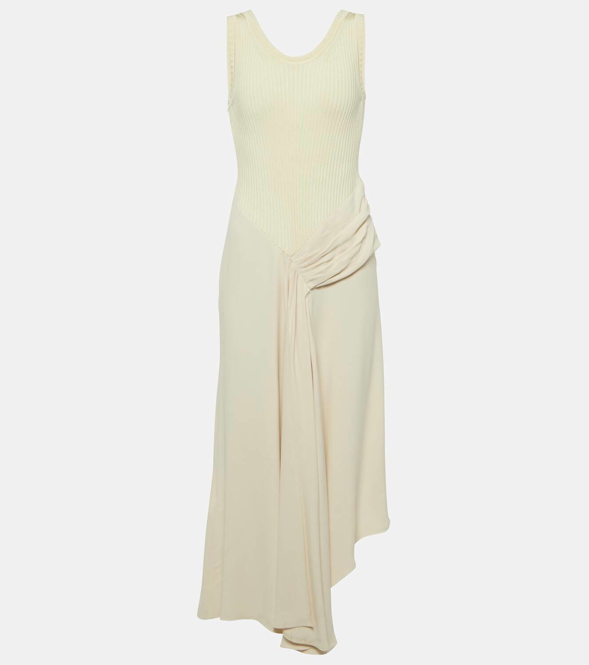 国内発| VICTORIA BECKHAM アシメトリー タイ付き ミディドレス アシンメトリー ドレス Victoria Beckham(ヴィクトリアベッカム