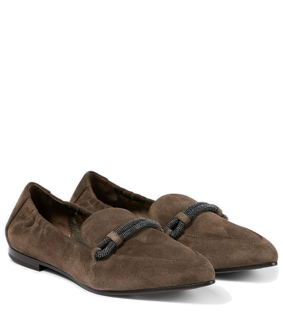 Brunello Cucinelli Embellished suede loafers Brunello Cucinelli