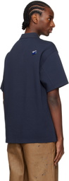 ADER error Navy Spread Collar Polo