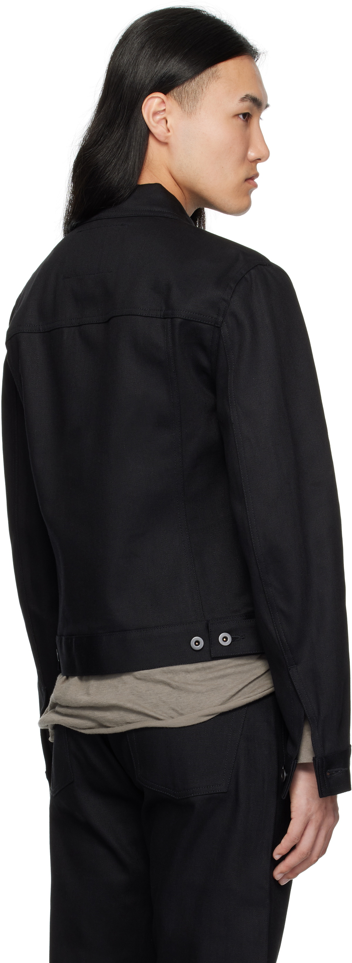Rick Owens DRKSHDW Black Hollywood Trucker Denim Jacket