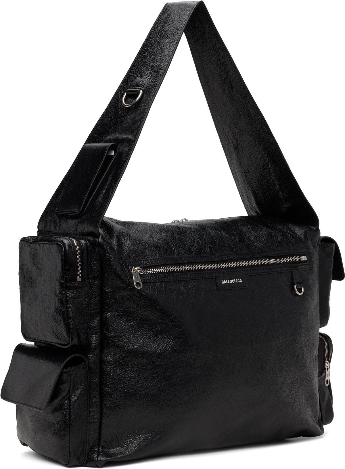 Balenciaga Black Superbusy Large Sling Duffle Bag