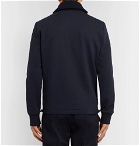 Moncler - Panelled Fleece-Back Cotton-Jersey and Quilted Shell Down Jacket - Men - Navy
