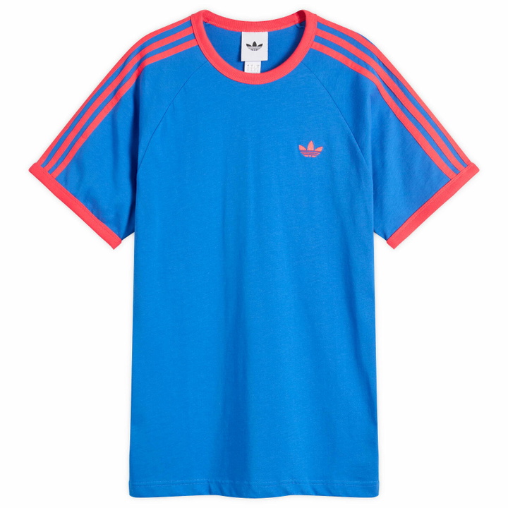 Photo: Adidas Men's 3 Stripe T-Shirt in Blue