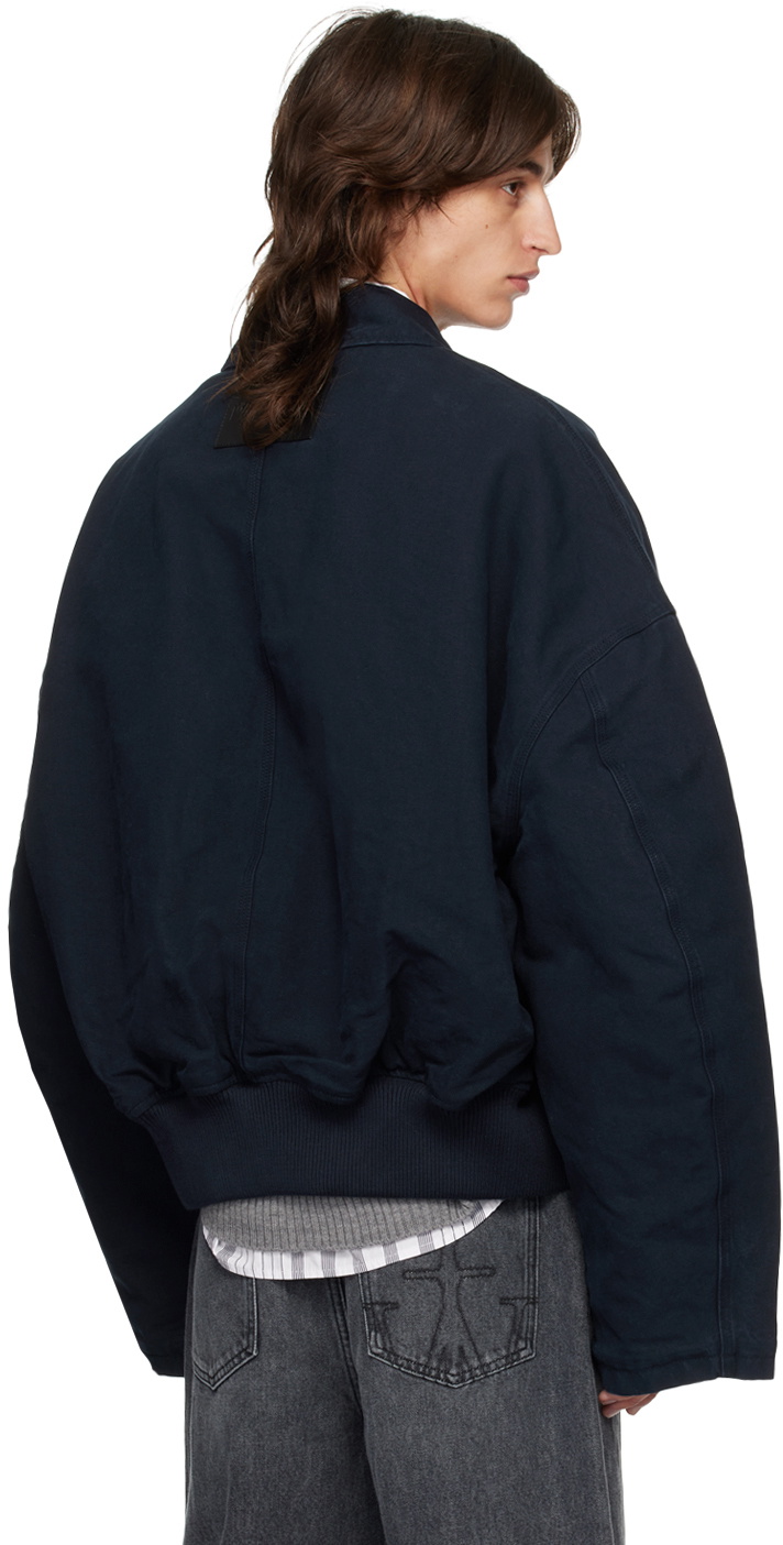 JW Anderson Navy Dropped Shoulders Jacket JW Anderson JW Anderson Navy Dropped Shoulders Jacket JW Anderson