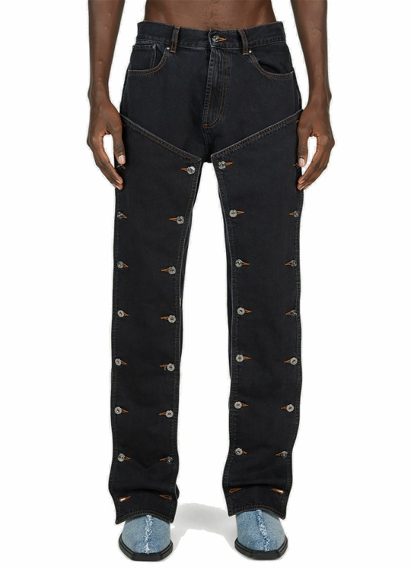 Photo: Y/Project - Button Panel Jeans in Black
