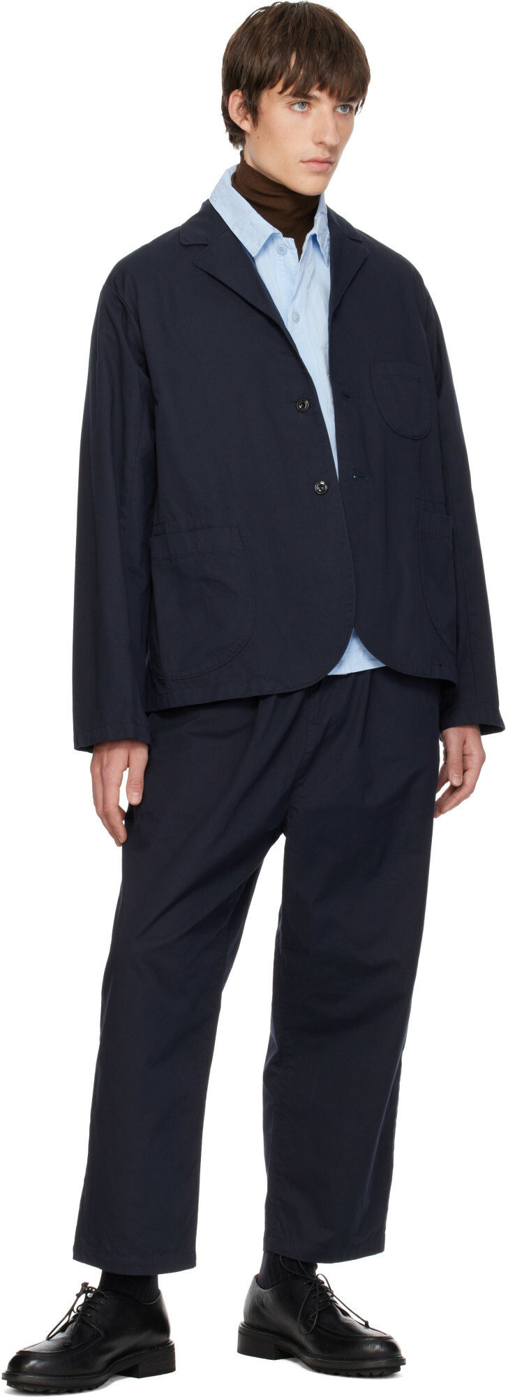 Ordinary Fits Navy Chino Painter Easy Trousers