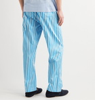 DEREK ROSE - Striped Cotton-Poplin Pyjama Trousers - Blue