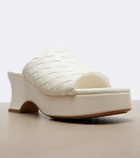 Bottega Veneta Rosita Intrecciato leather wedge mules