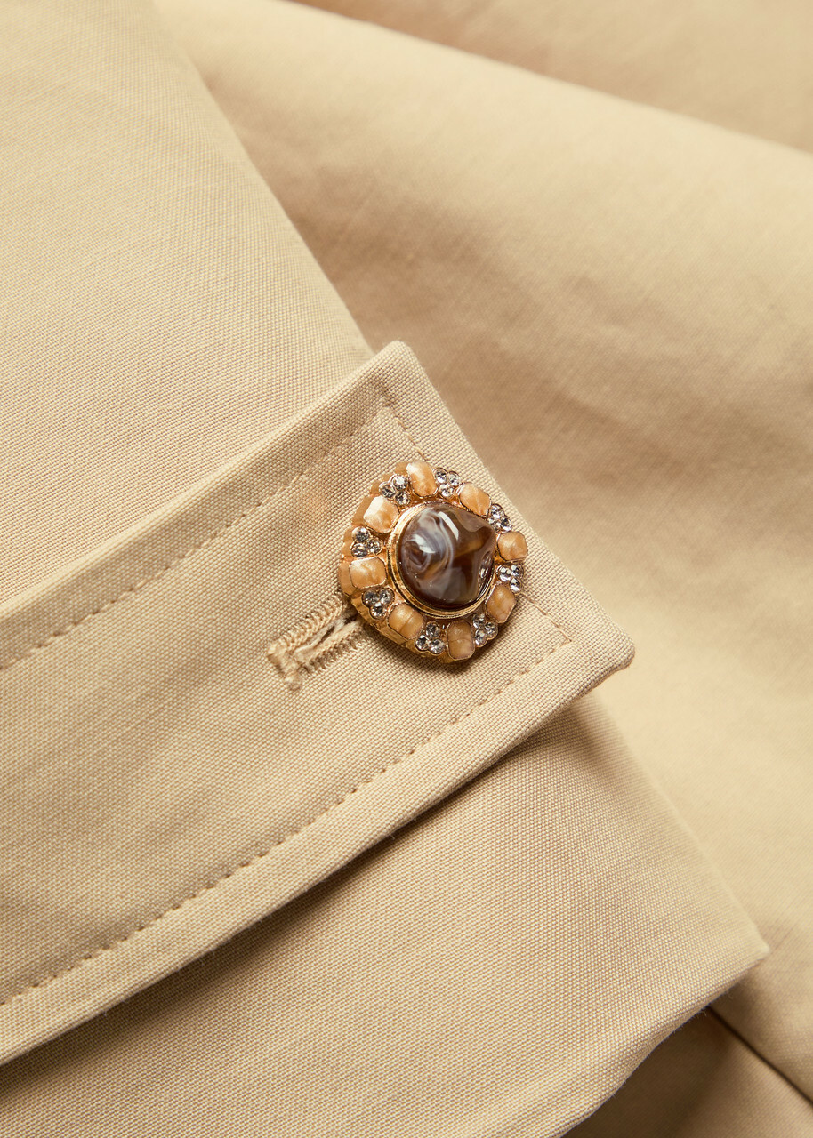 Sister Jane Galleria Hooded Cotton Jacket Tan