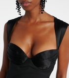 Nina Ricci Cutout virgin wool corset gown