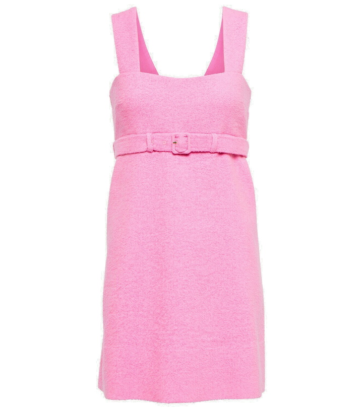 Photo: Patou Belted cotton-blend tweed minidress