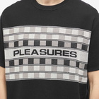 Pleasures Men's Check Knitted T-Shirt in Black