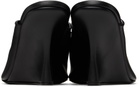 MARIE ADAM-LEENAERDT Black Bow Heeled Slipper Mules