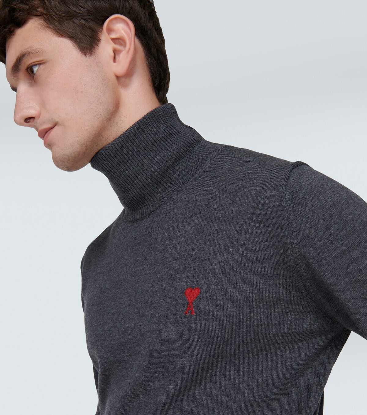 Ami Paris Ami de Cœur wool turtleneck sweater