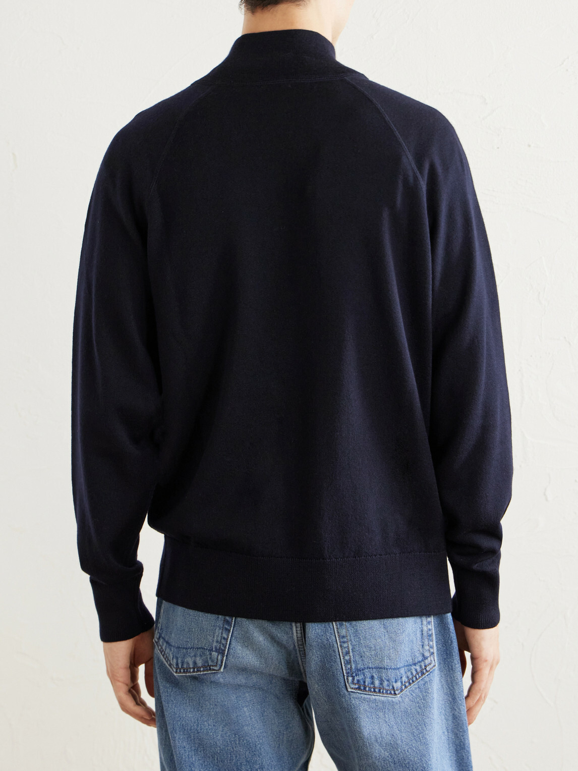 Barena - Merino Wool Half-Zip Sweater - Blue