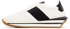 TOM FORD White & Black James Sneakers