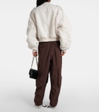 Entire Studios Cropped cotton bomber jacket