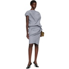 ISSEY MIYAKE Gray Found Stone Midi Skirt