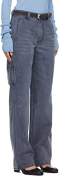 6397 Navy Long Painter Jeans