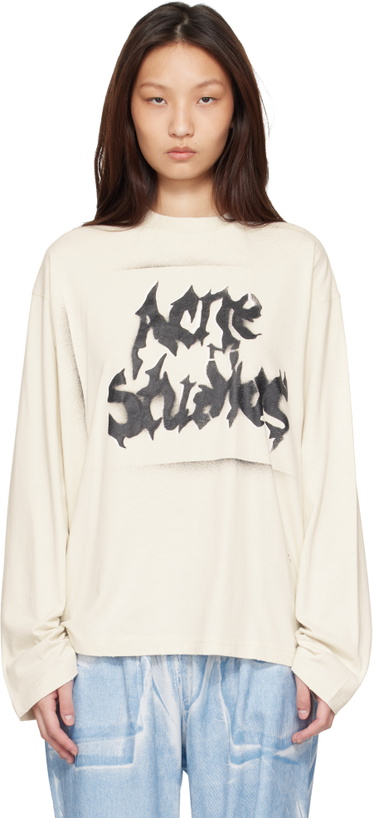 Photo: Acne Studios Off-White Gothic Logo T-shirt