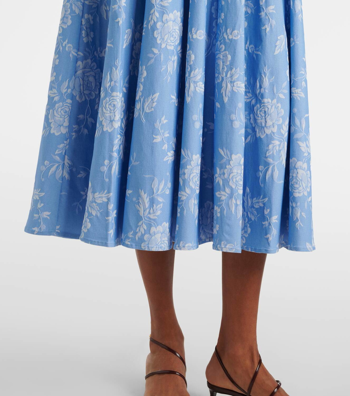 Staud Wells floral pleated corset dress