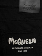 ALEXANDER MCQUEEN - Graffiti Cotton Denim Slim Fit Jeans