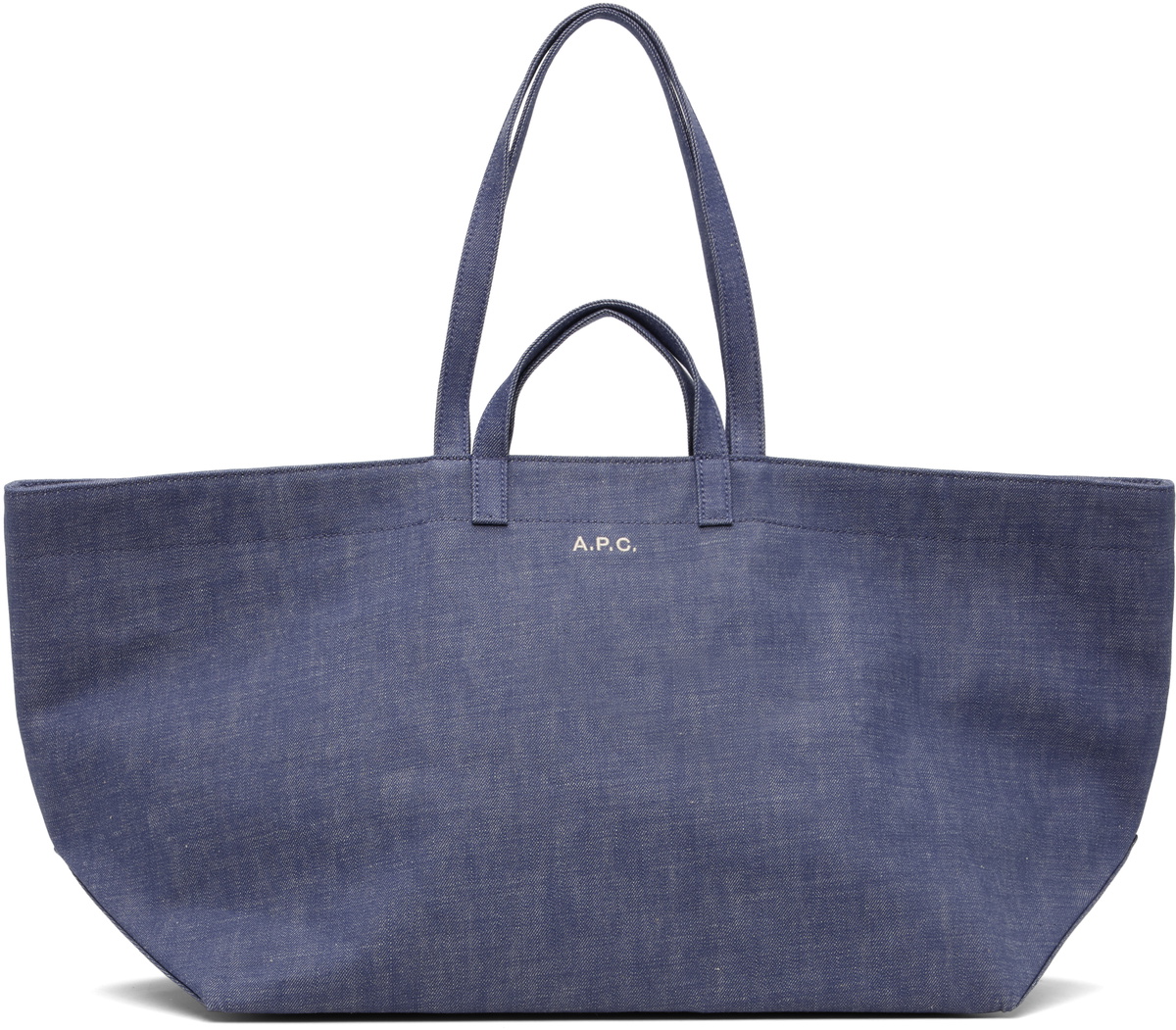 A.P.C. Blue 'Le Drummer' Toile Tote