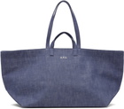 A.P.C. Blue 'Le Drummer' Toile Tote