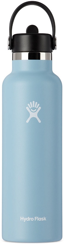 Photo: Hydro Flask Blue Standard Mouth Insulated Water Bottle, 21 oz