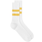 Norse Projects Men's Bjarki Cotton Sport Sock in Light Yellow